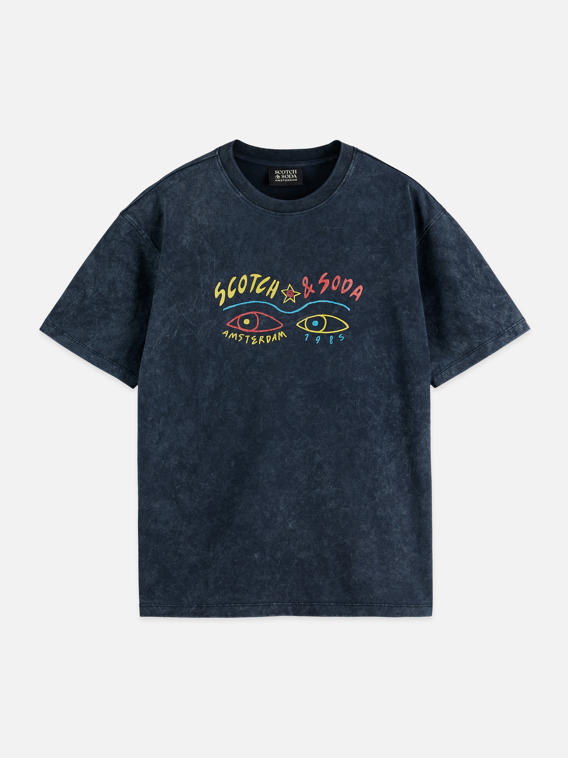 artwork relaxed snow-washed T-shirt