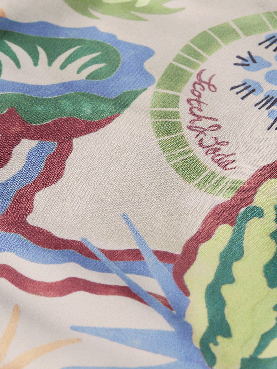 Printed mid-length swim shorts