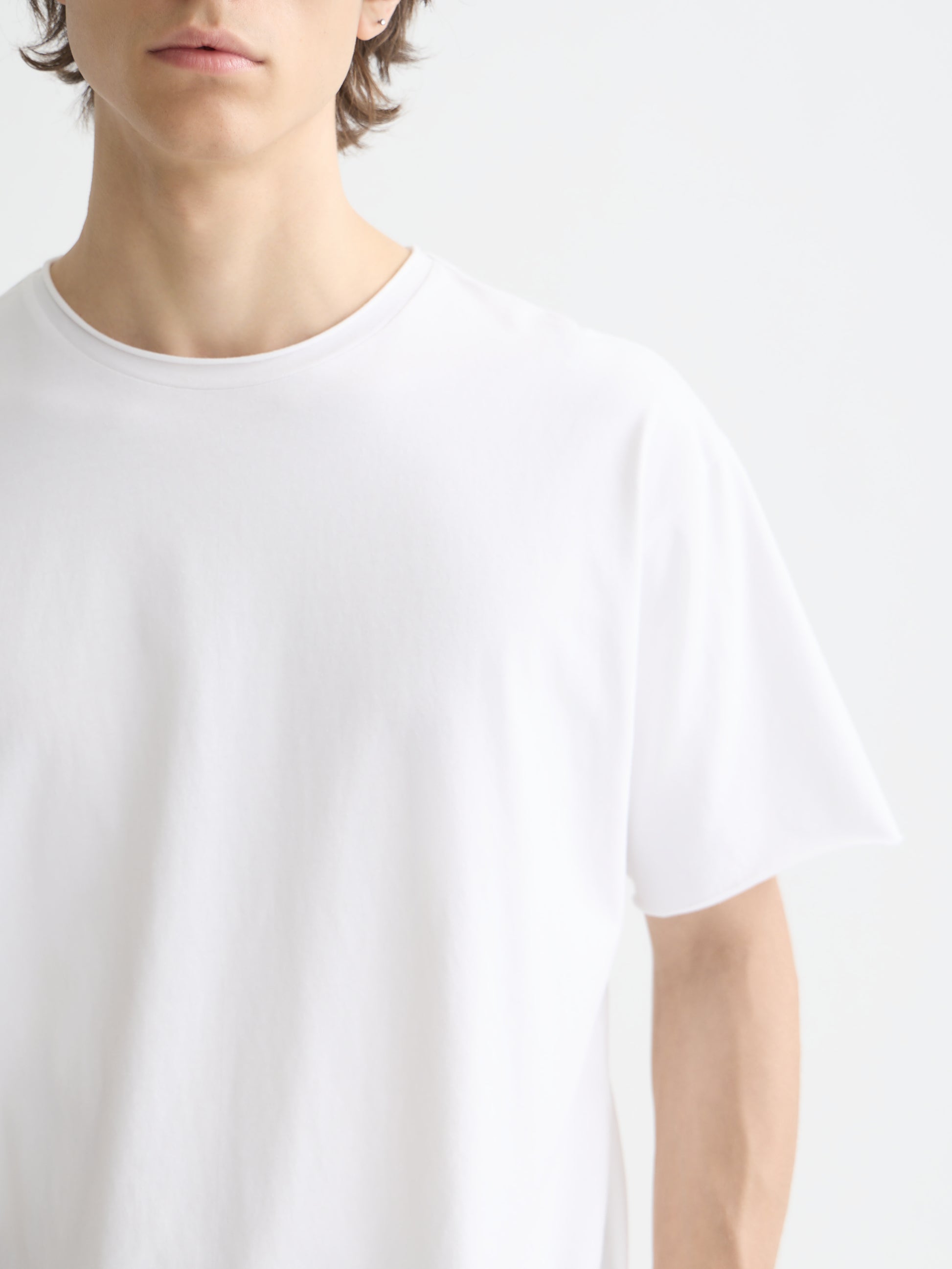 Essentials raw-edged relaxed-fit T-shirt
