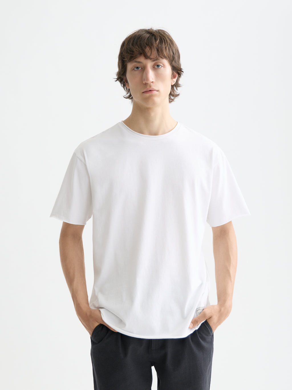 Essentials raw-edged relaxed-fit T-shirt