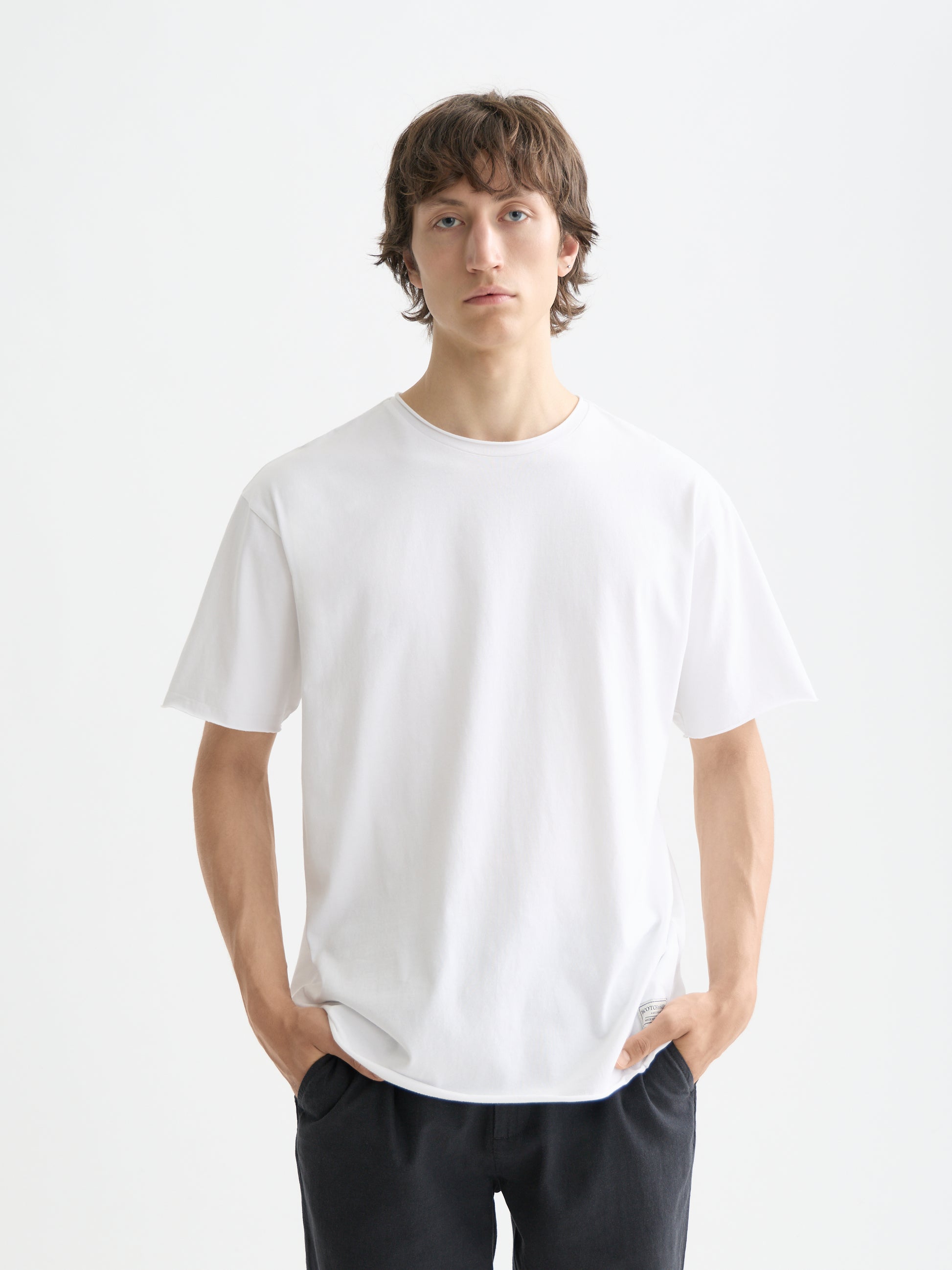 Essentials raw-edged relaxed-fit T-shirt