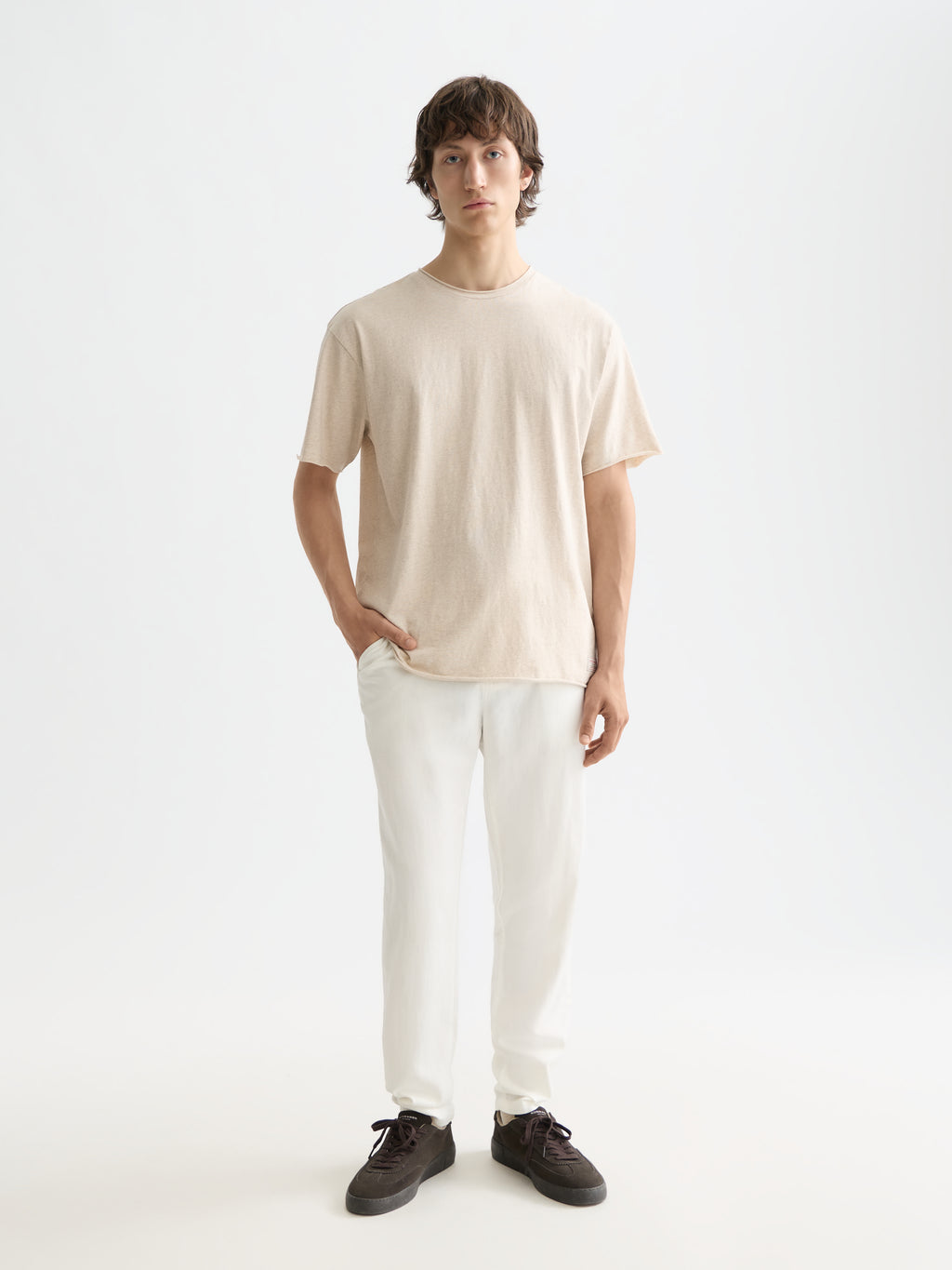 Essentials raw-edged relaxed-fit T-shirt