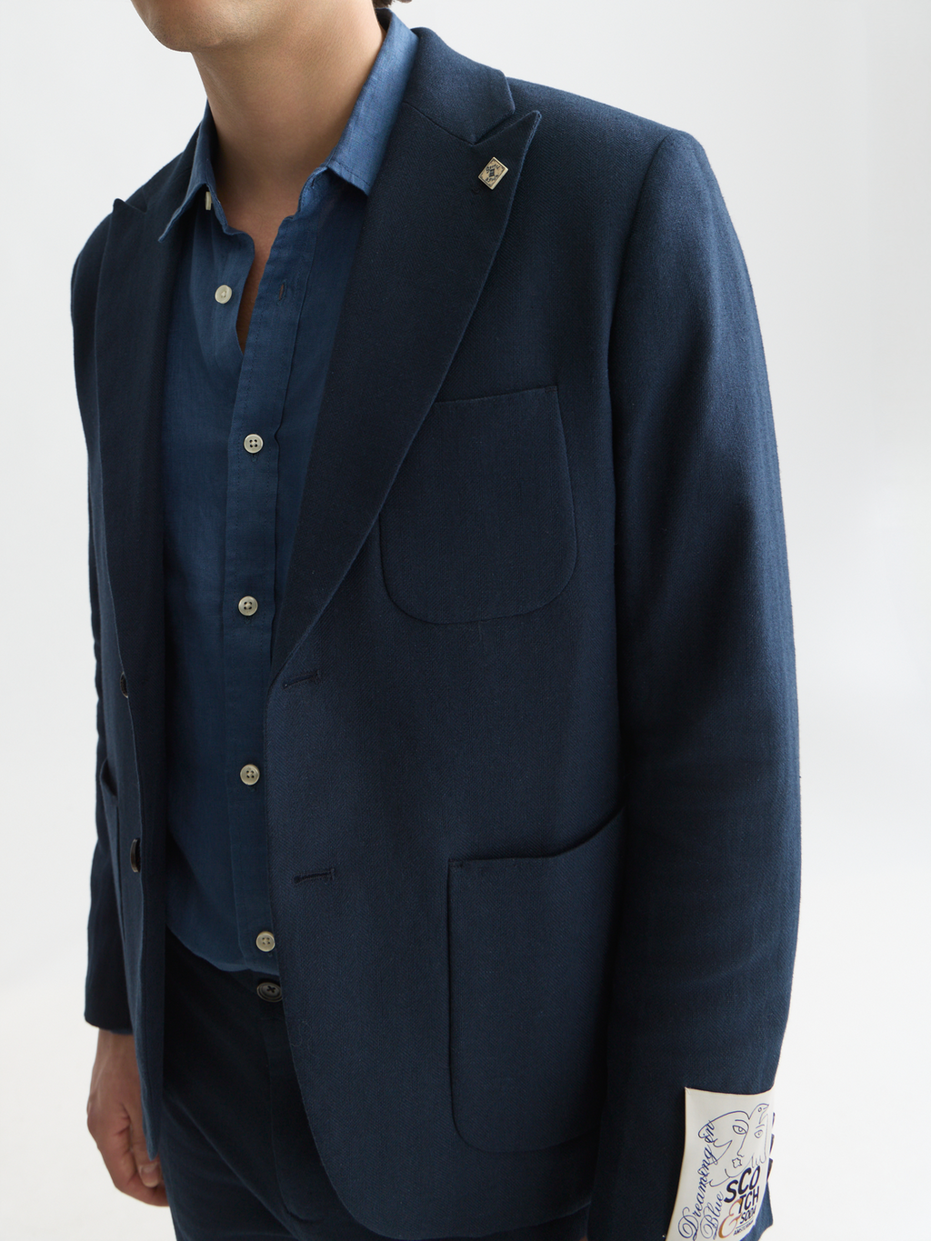 Pierce linen blend blazer