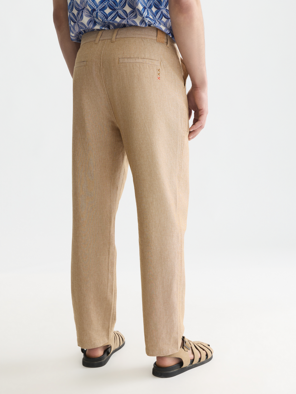 Harper linen blend twill tapered chino