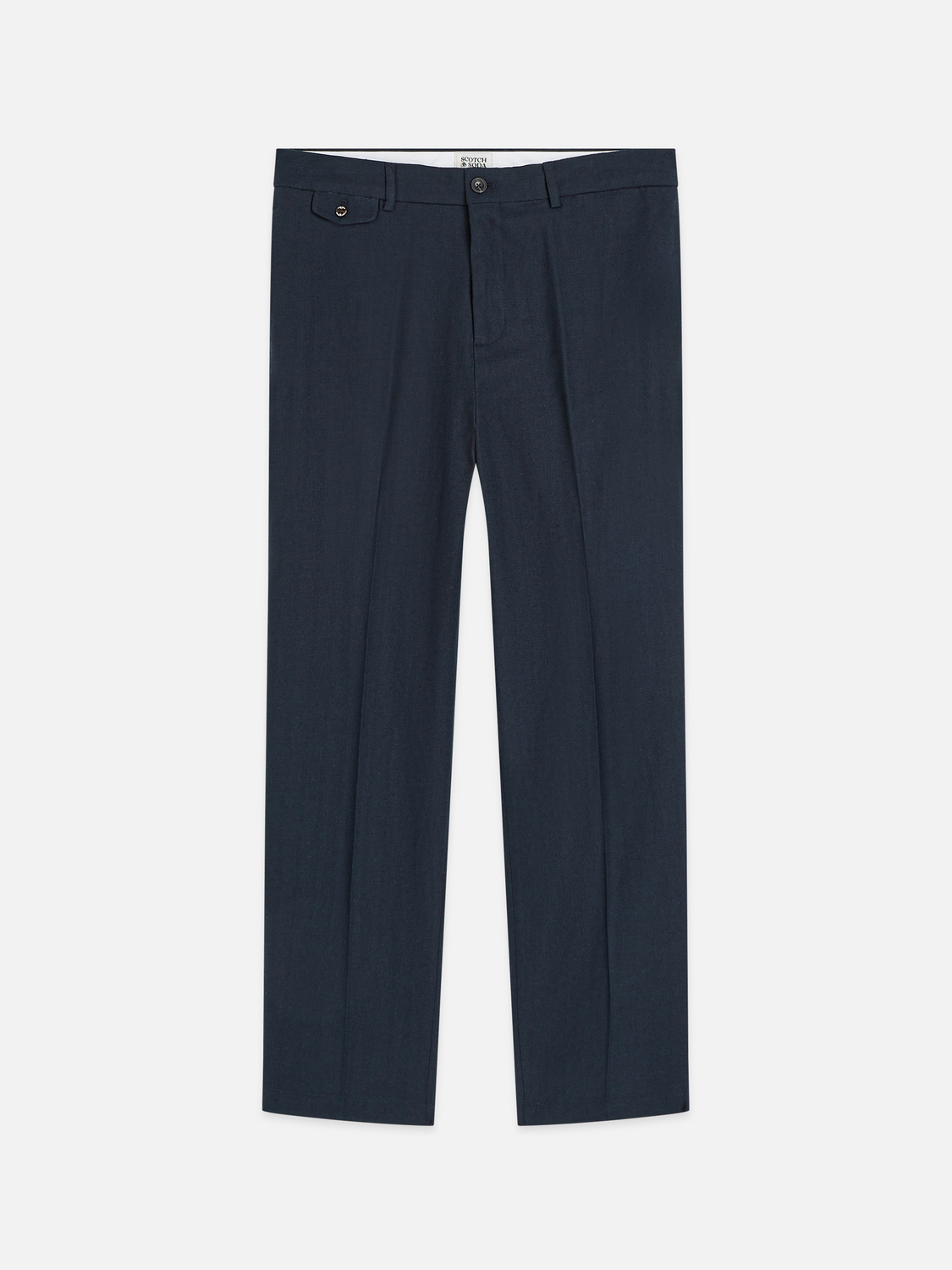 Otis linen blend herringbone relaxed straight chino