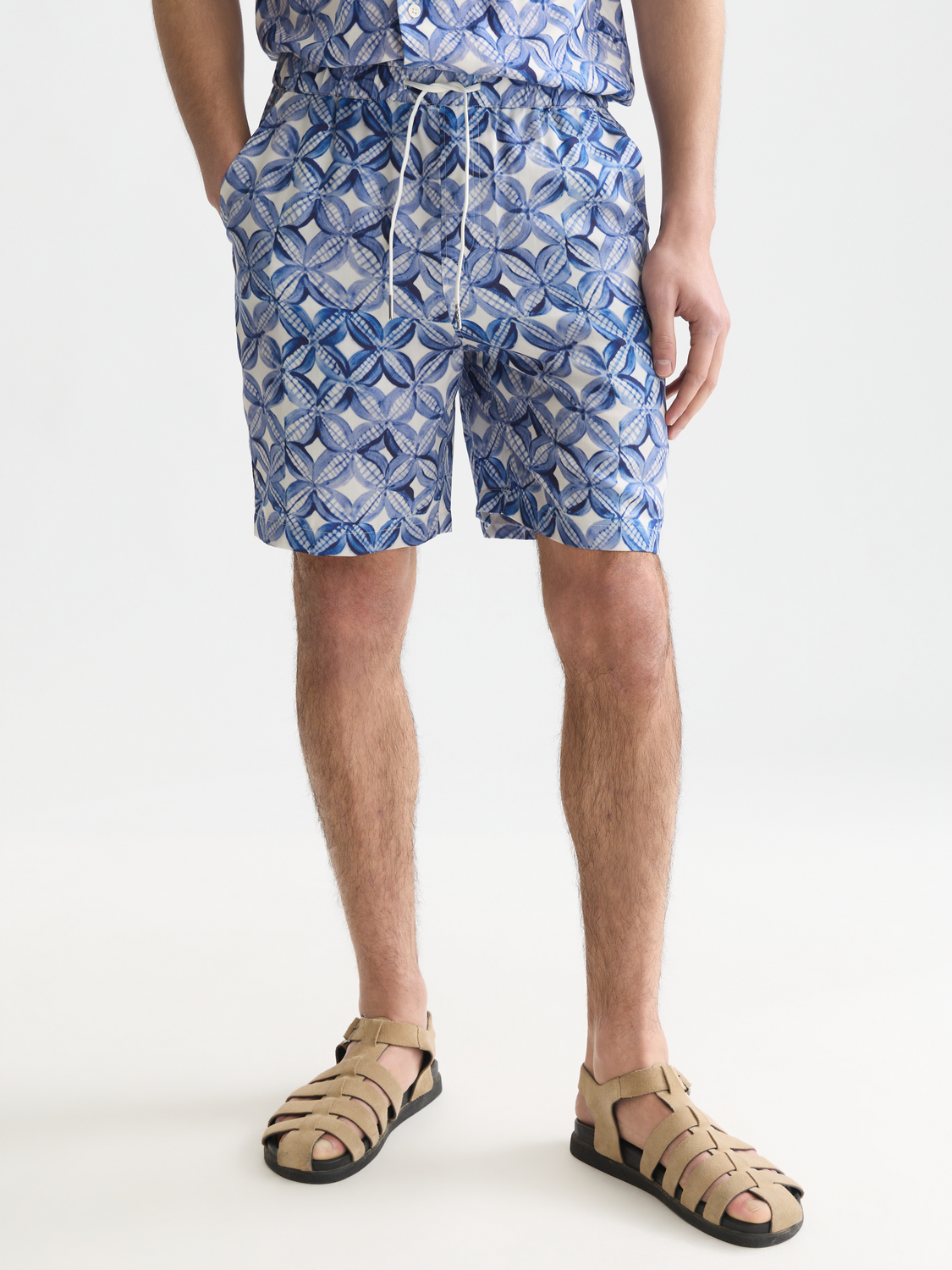 Fave printed tencel relaxed bermuda shorts