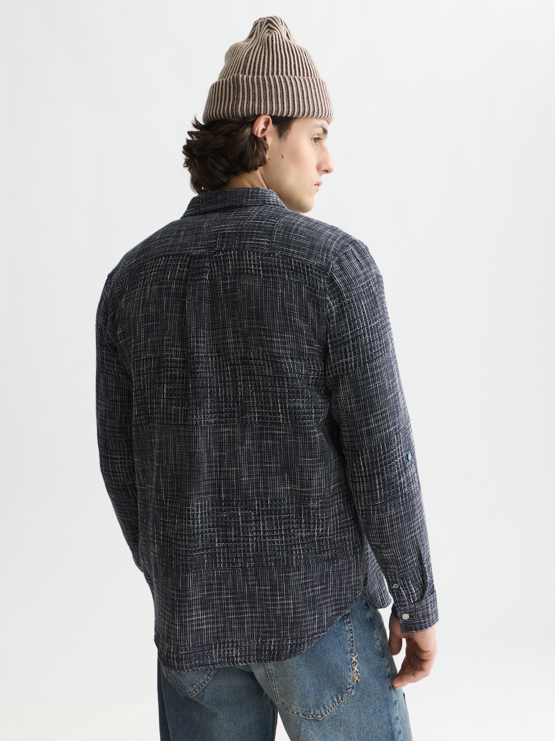 Melange waffle shirt
