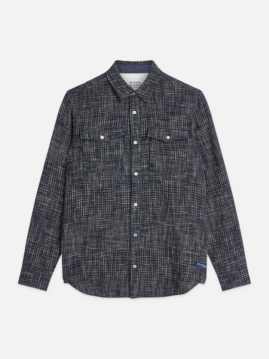 Melange waffle shirt