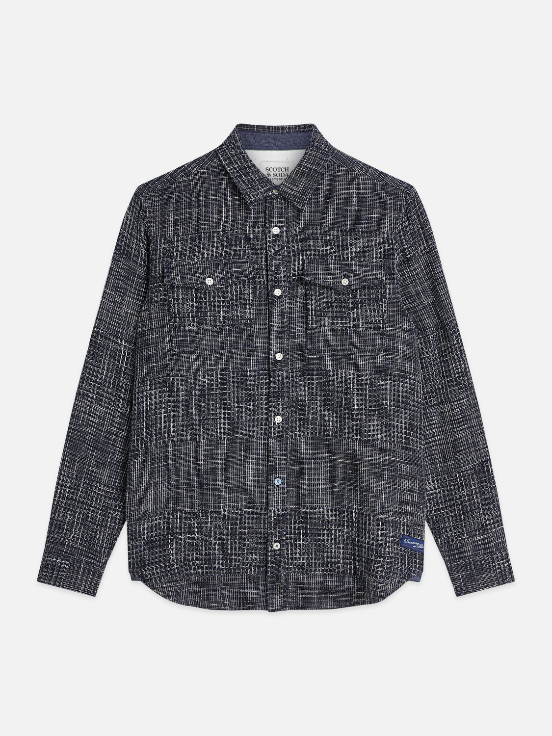 Melange waffle shirt