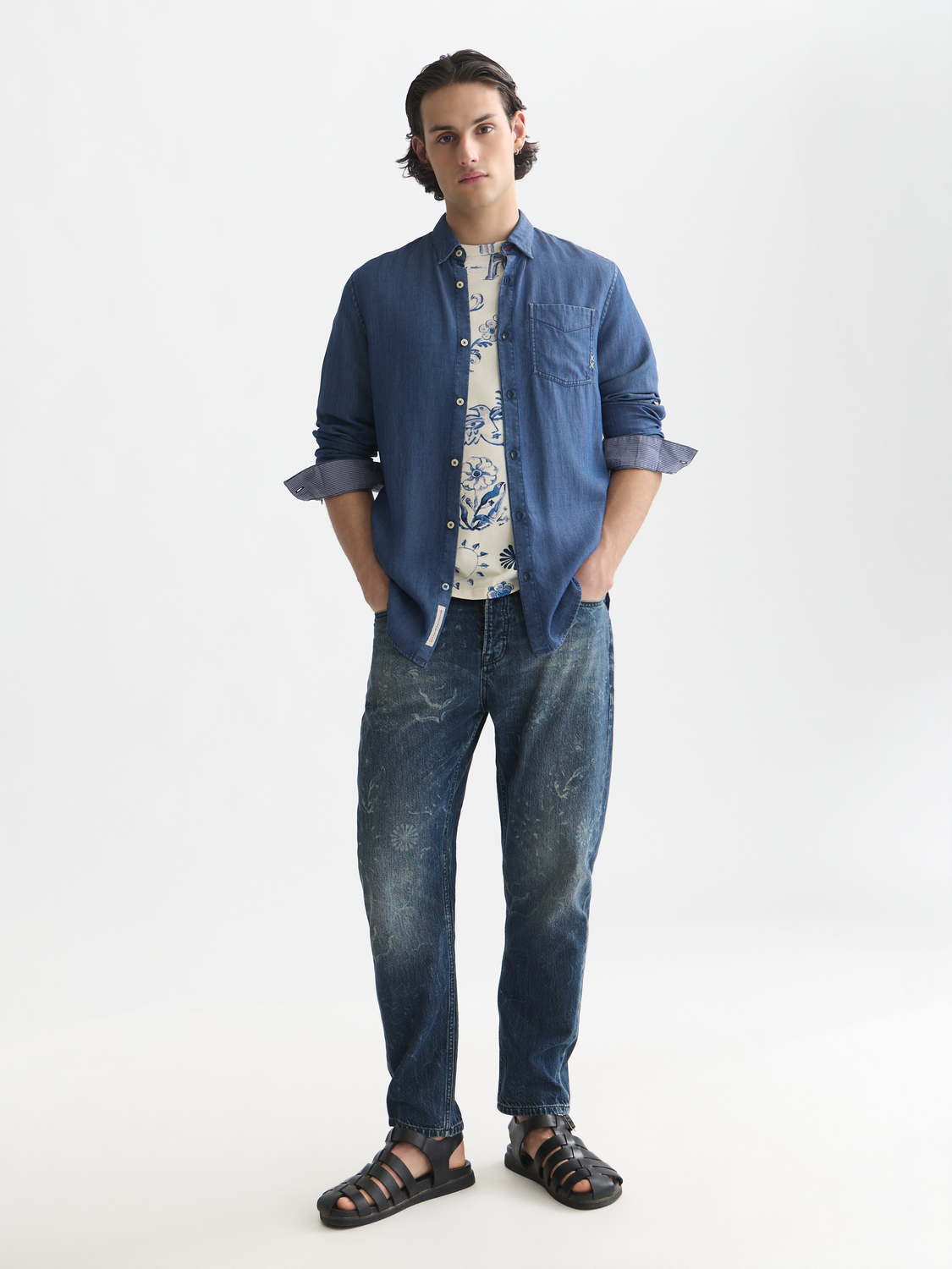 Denim tencel shirt