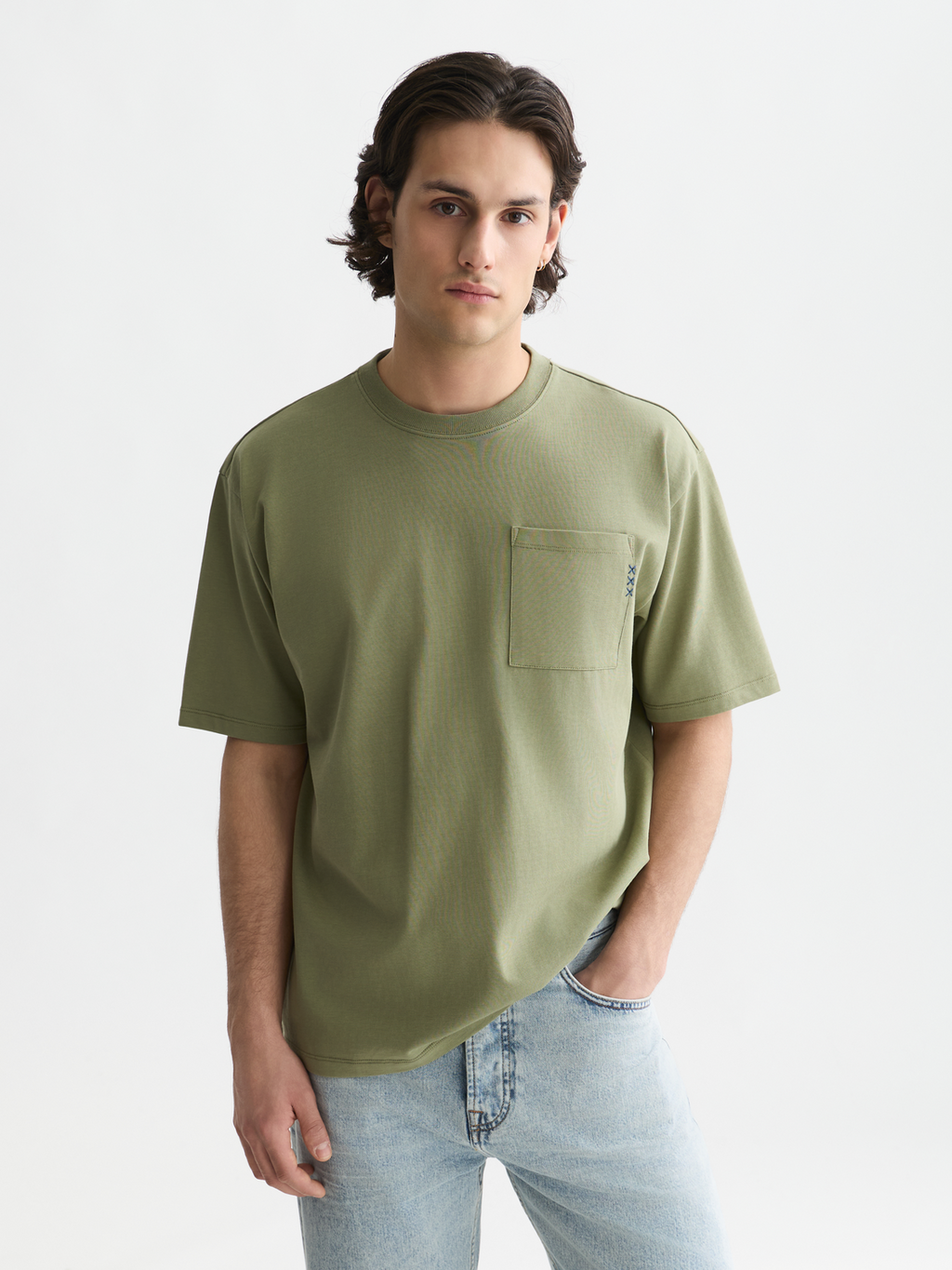 Seasonal Essentials 3 crosses pocket loose T-shirt