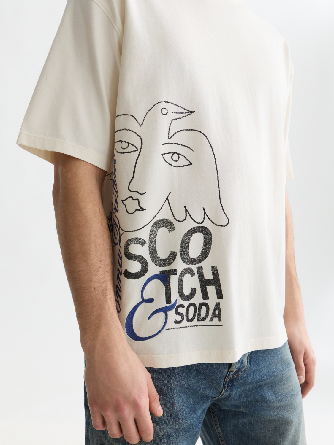 artwork loose T-shirt