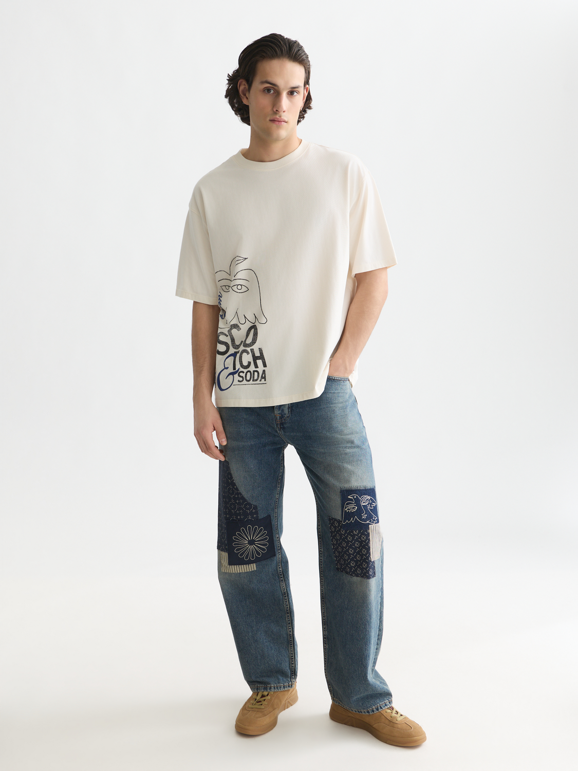 artwork loose T-shirt