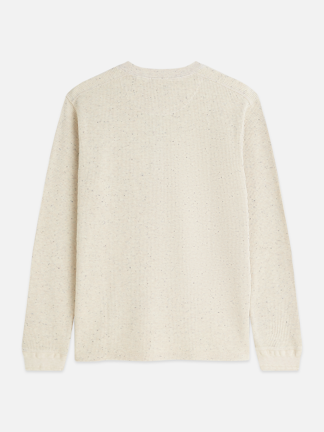 Henley melange long-sleeved T-shirt