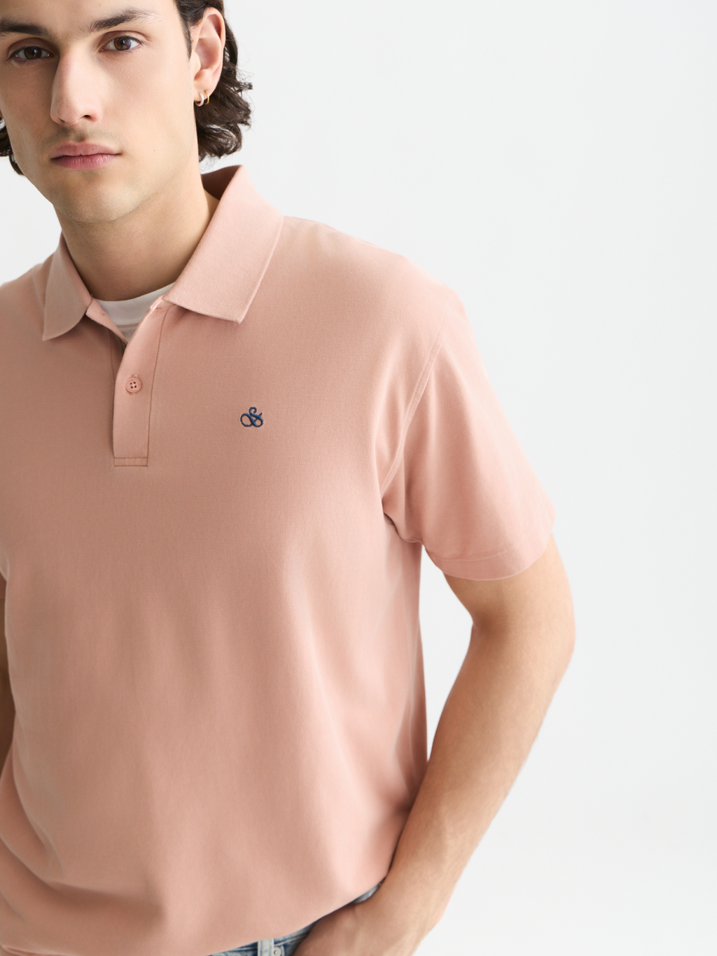 Pique garment dyed relaxed polo