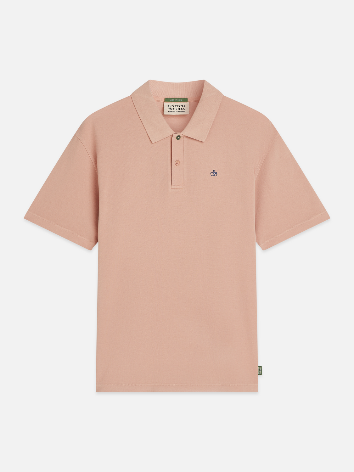Pique garment dyed relaxed polo