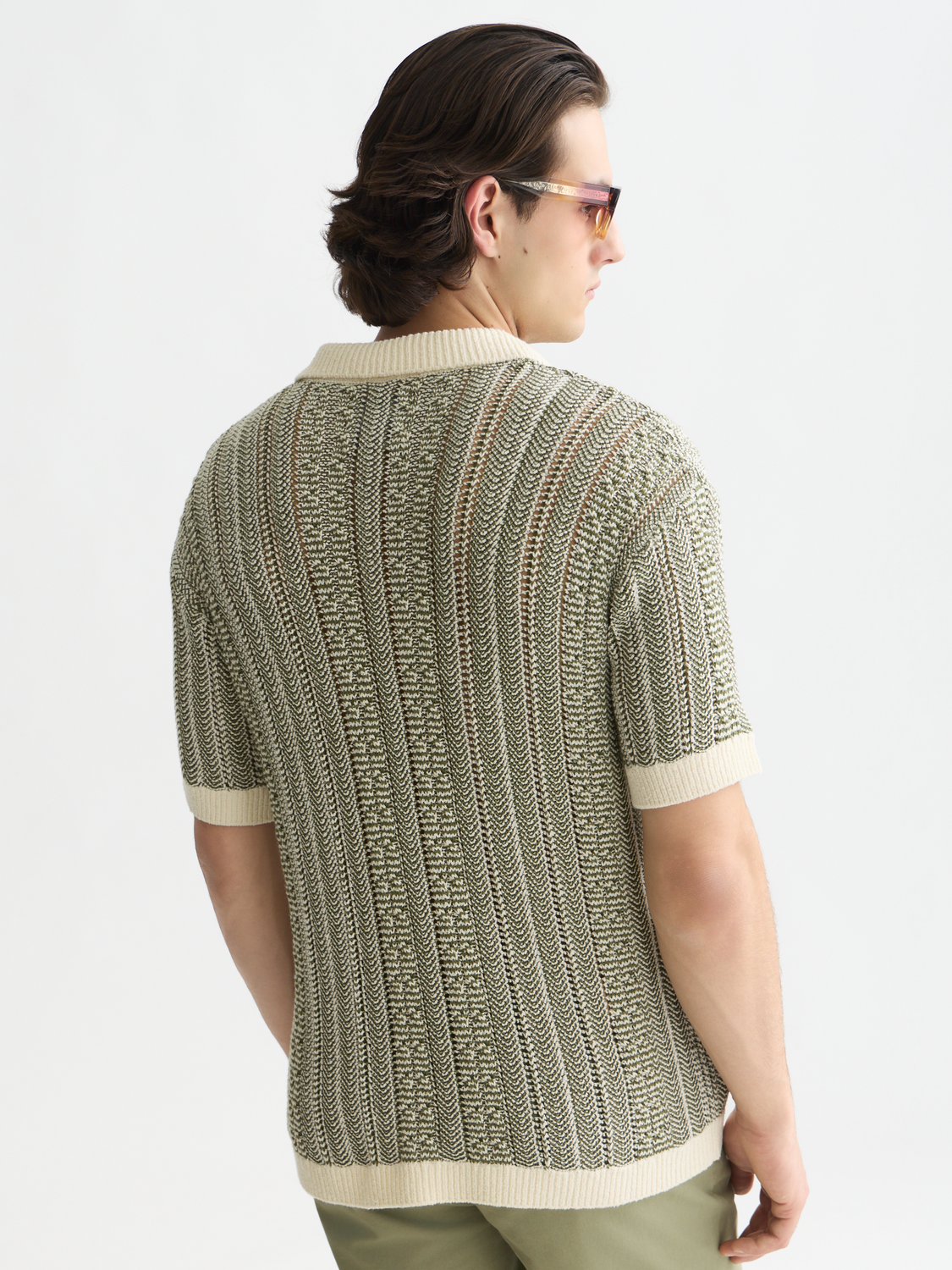 Multi stitch dropped shoulder polo
