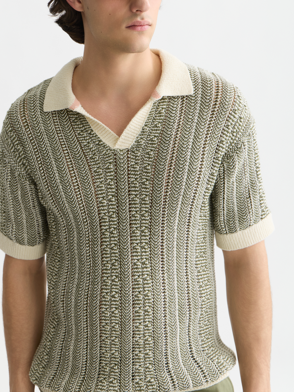 Multi stitch dropped shoulder polo