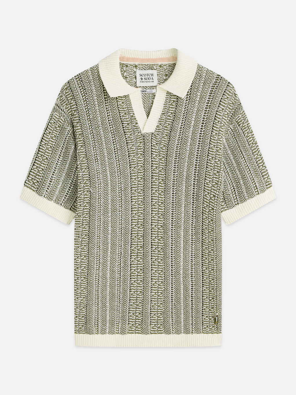 Multi stitch dropped shoulder polo