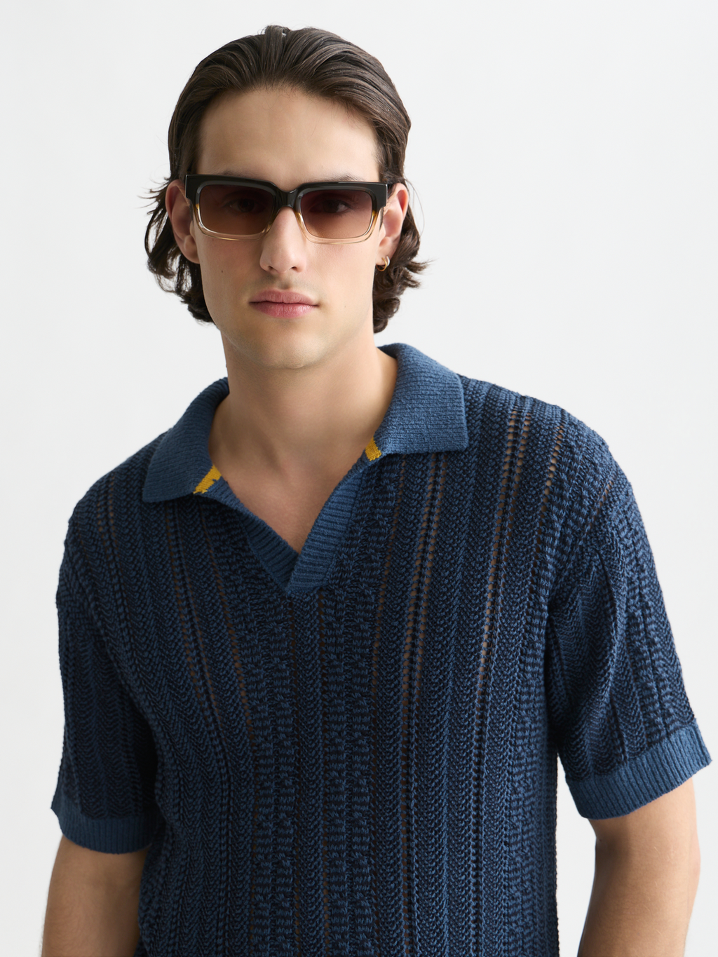 Multi stitch dropped shoulder polo