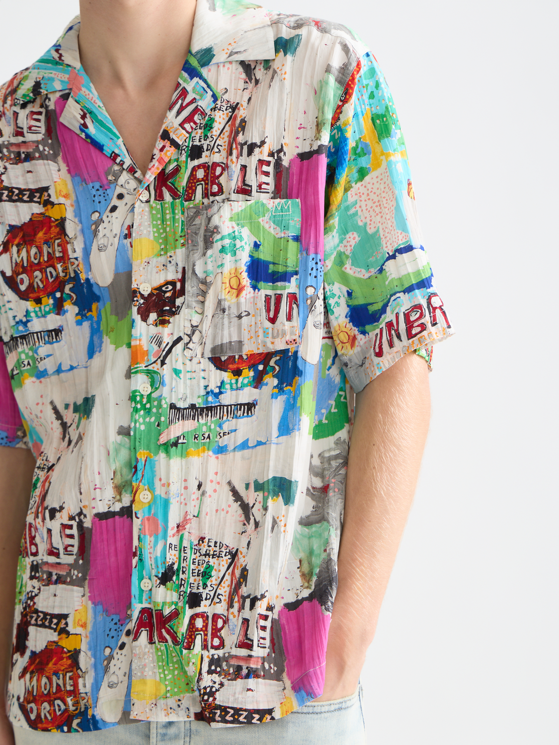Scotch & Soda x Basquiat Printed Relaxed Short-Sleeved Shirt