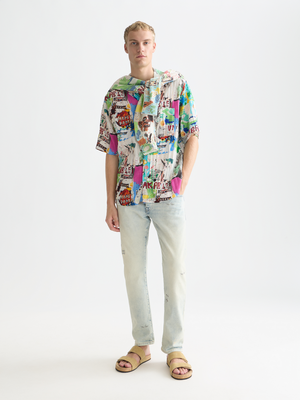 Scotch & Soda x Basquiat Printed Relaxed Short-Sleeved Shirt