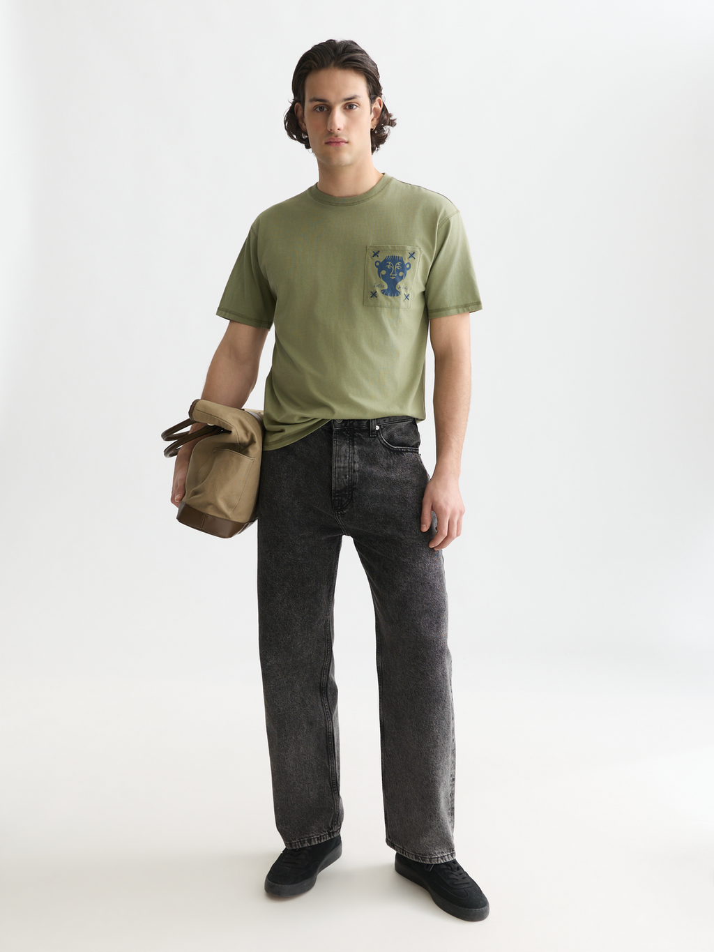 artwork pocket relaxed T-shirt