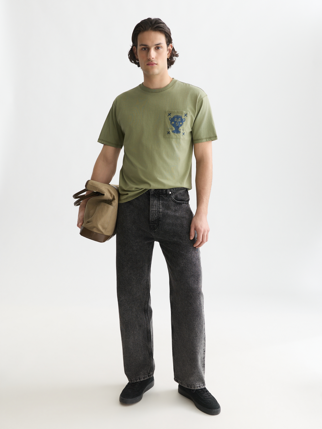 artwork pocket relaxed T-shirt