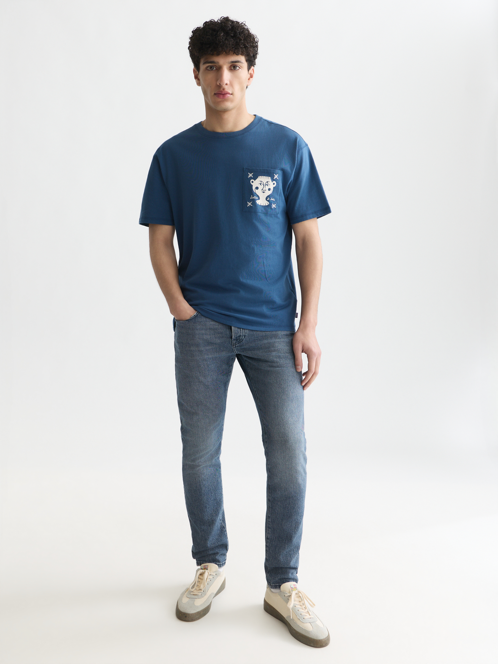 artwork pocket relaxed T-shirt