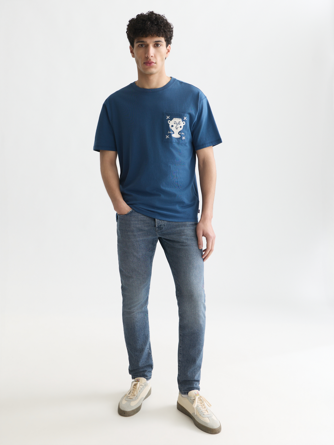 artwork pocket relaxed T-shirt