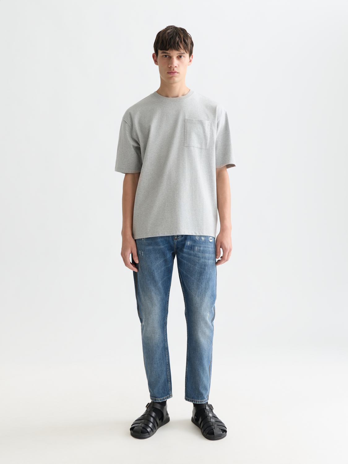 Seasonal Essentials 3 crosses pocket loose T-shirt