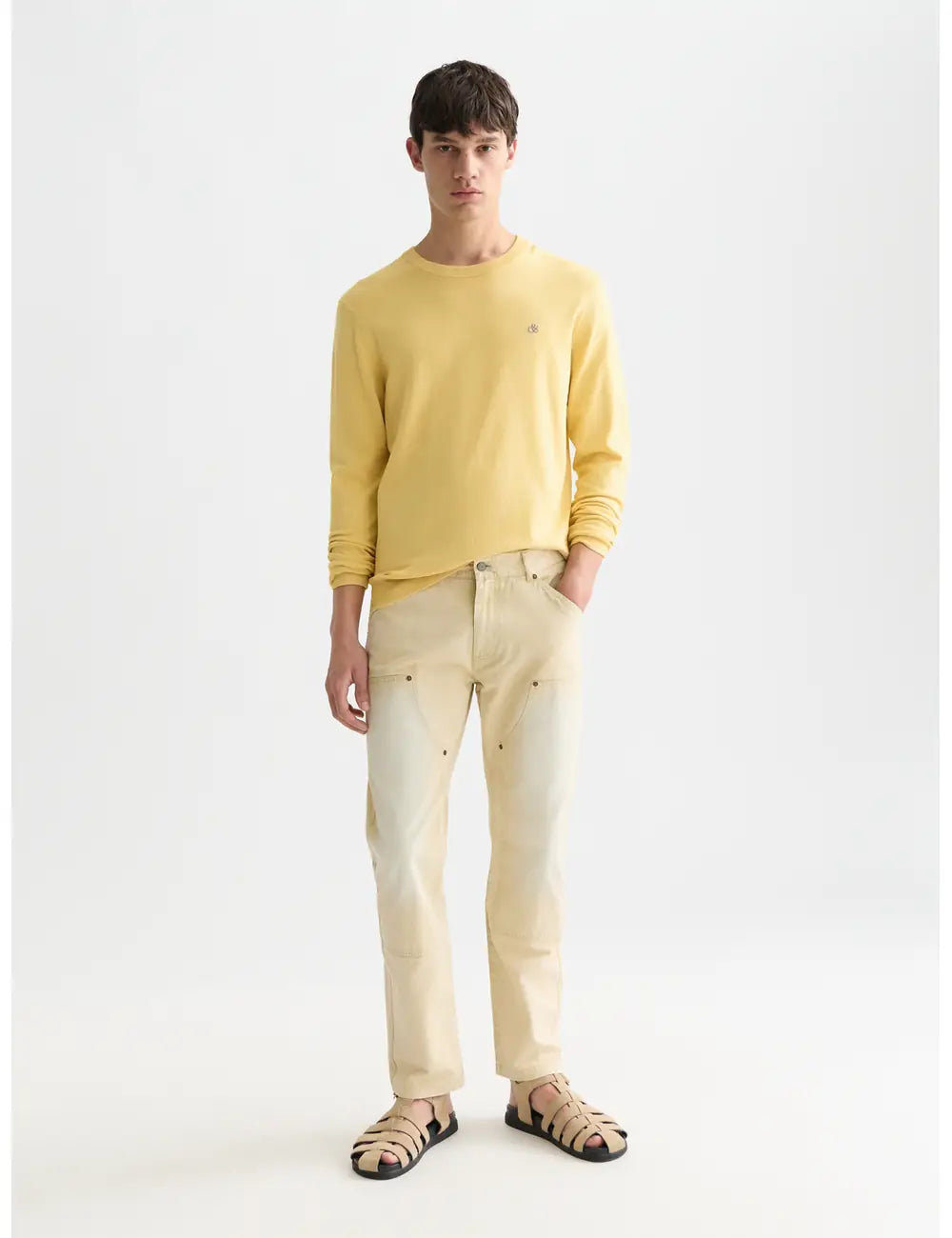 Seasonal Core Ecovero Regular Fit Pullover front view showing fit and finish by Scotch & Soda