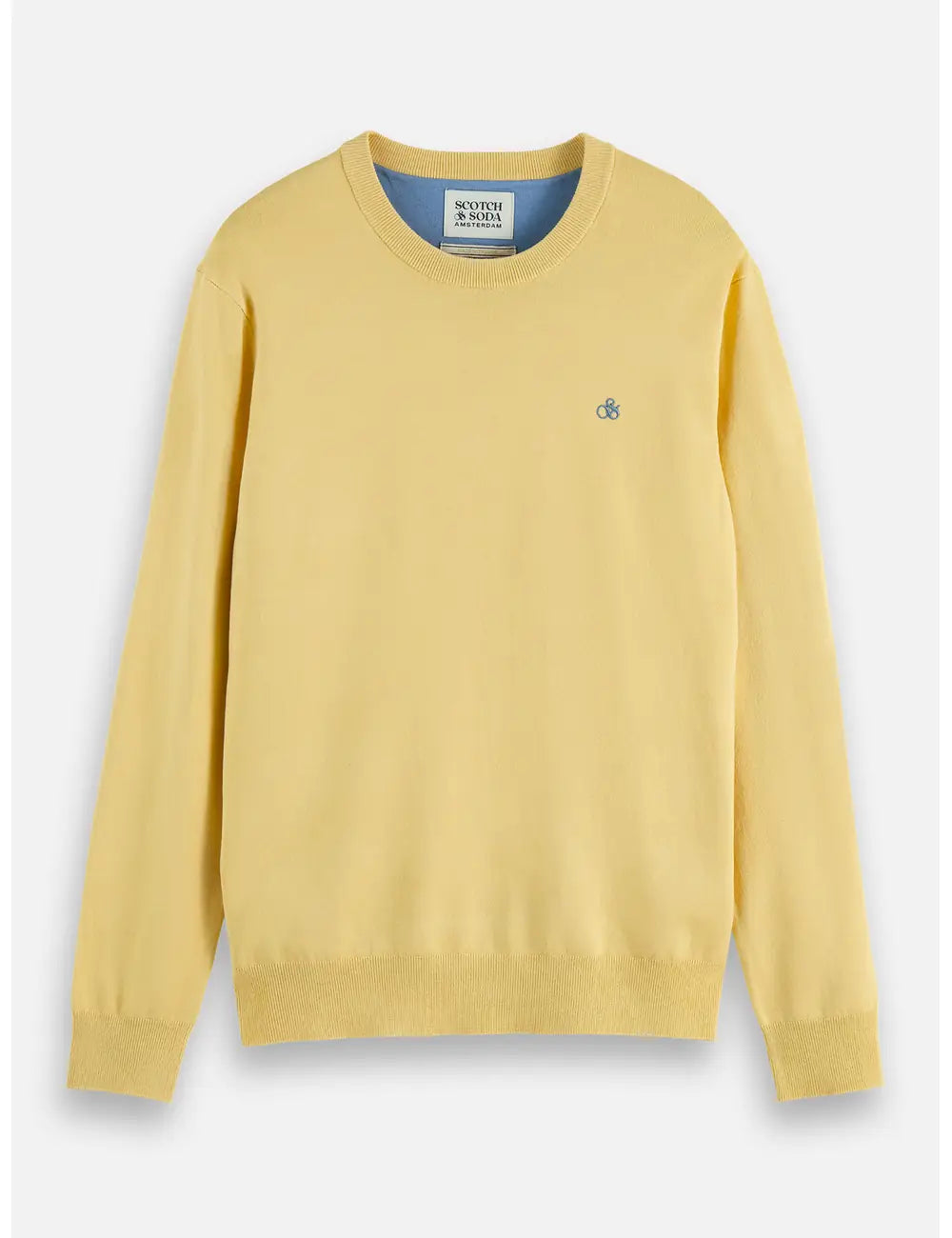 Seasonal Core Ecovero Regular Fit Pullover front view showing fit and finish by Scotch & Soda