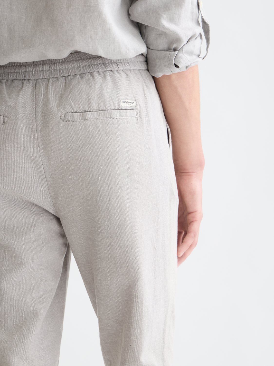 Seasonal Essentials Warren cotton-linen twill jogger