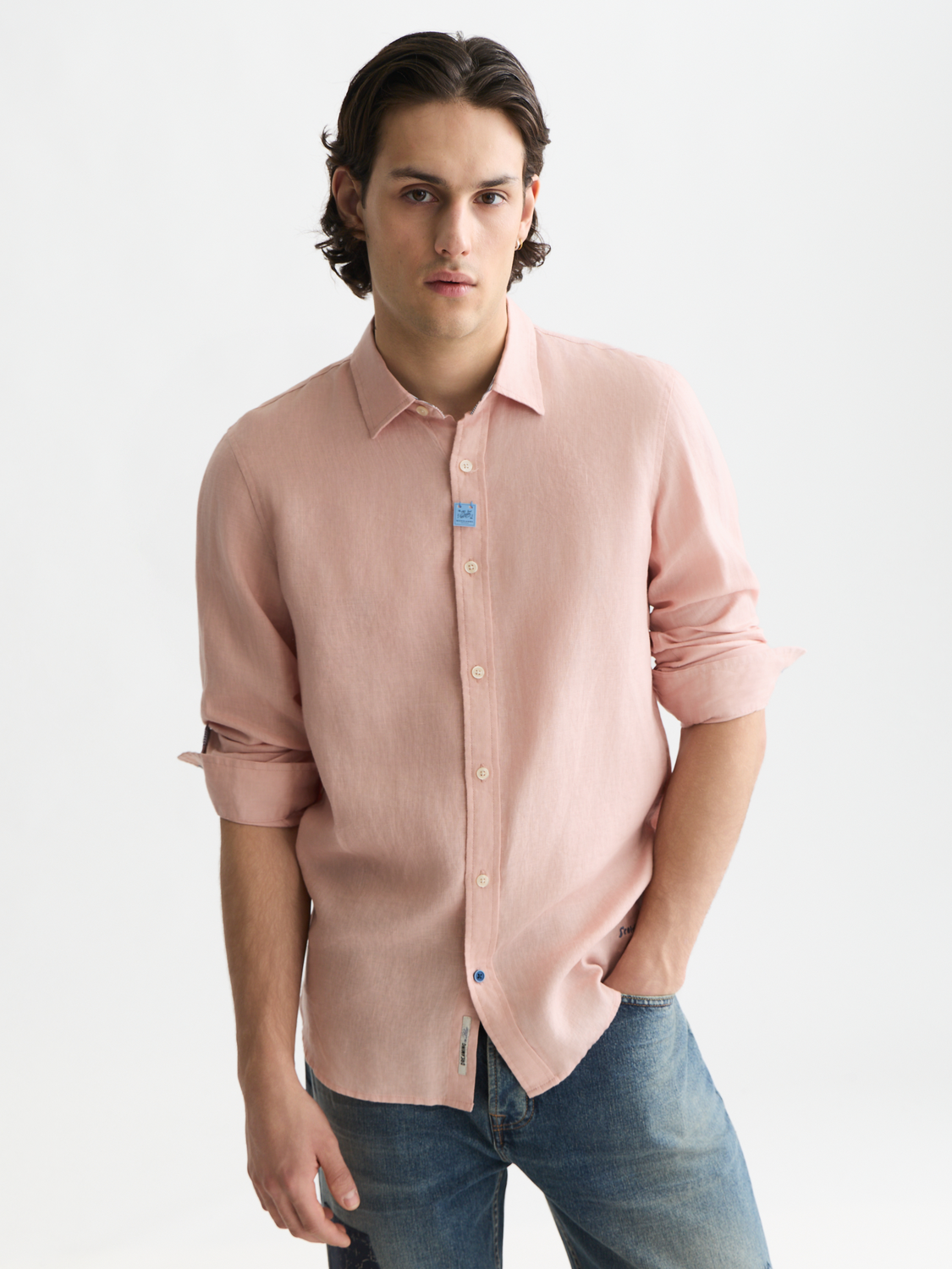 Solid linen shirt