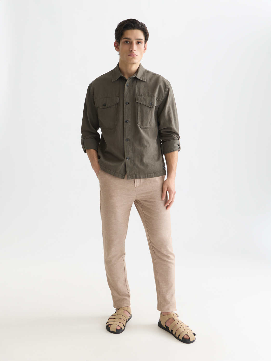 Seasonal Essentials Warren cotton-linen jogger
