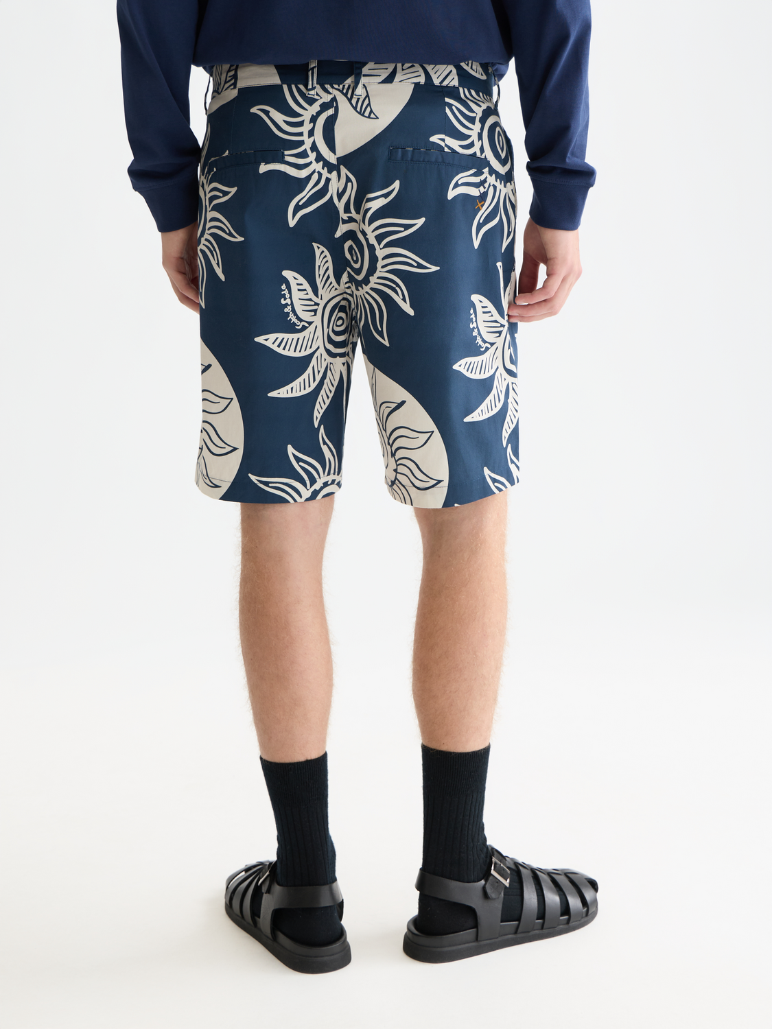 Stuart printed stretch cotton chino shorts