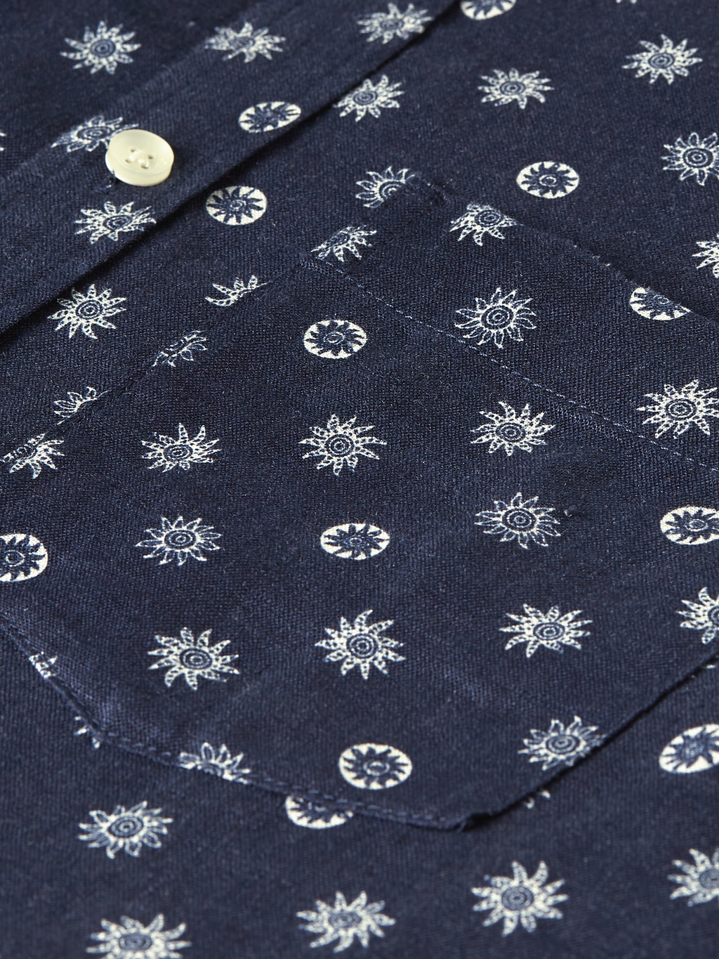 Printed linen shirt
