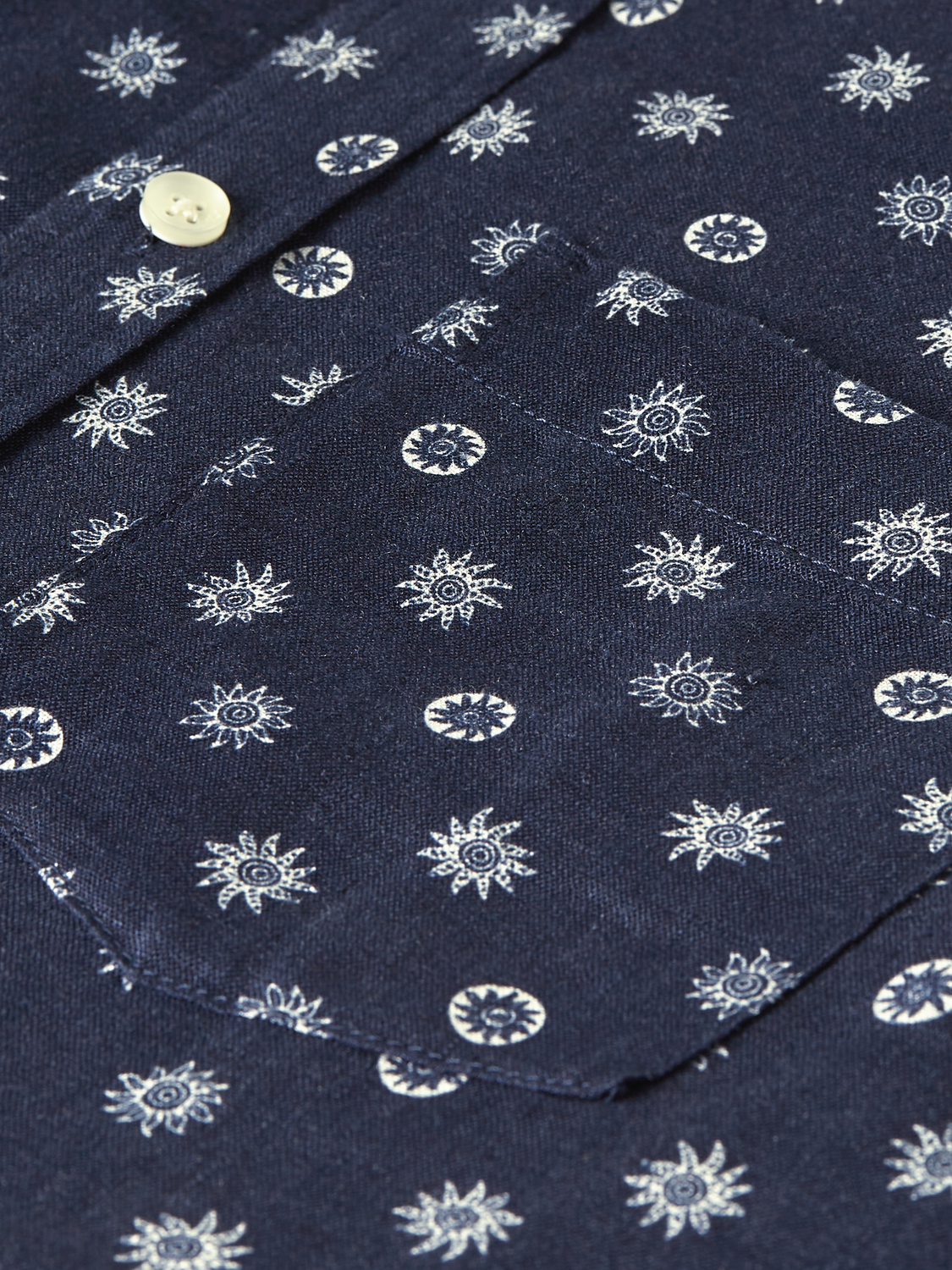 Printed linen shirt