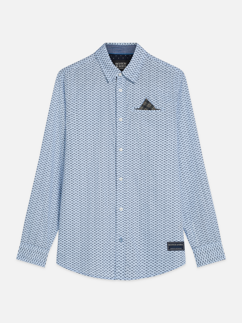 Printed cotton poplin shirt