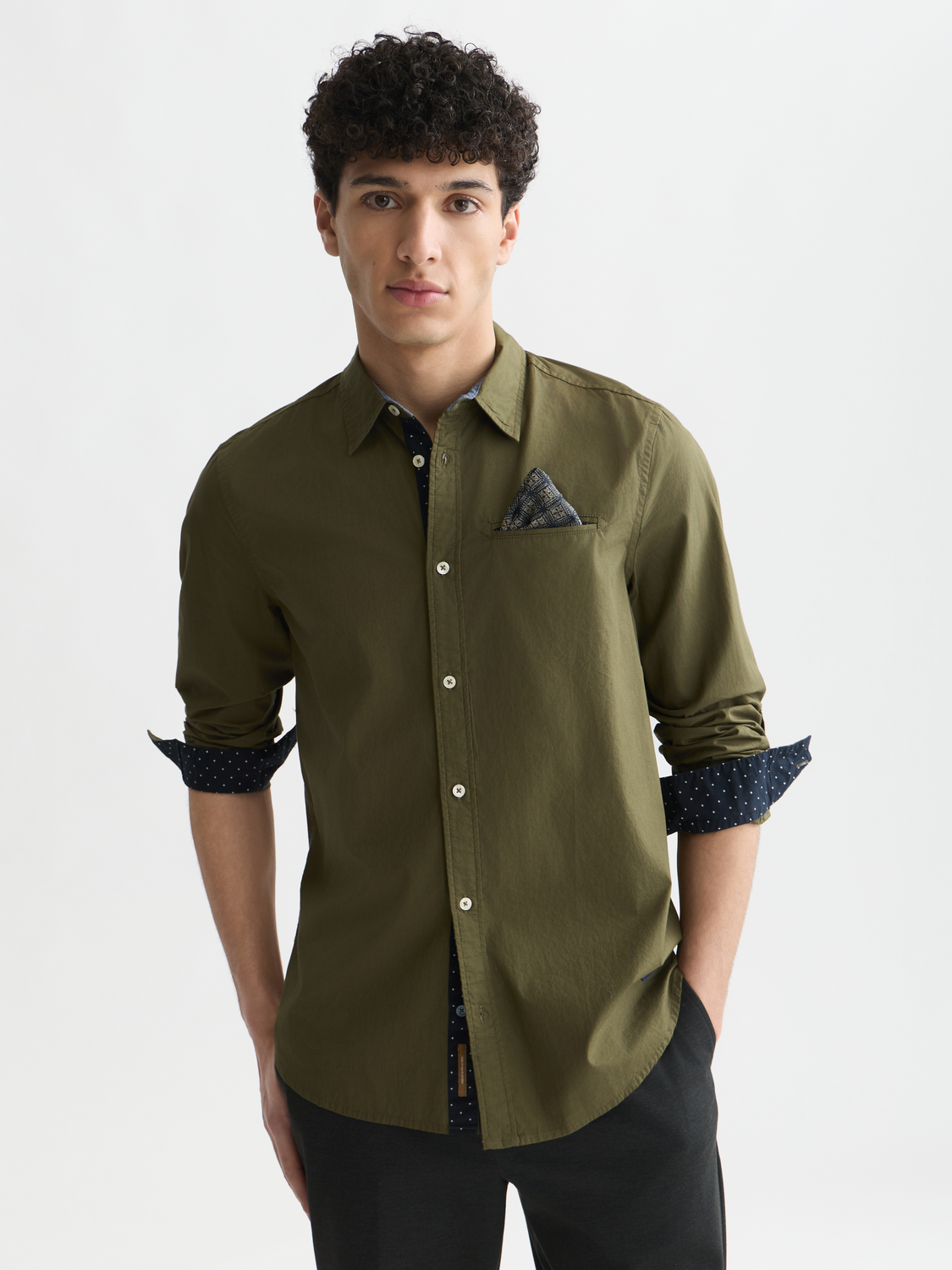 Cotton poplin shirt