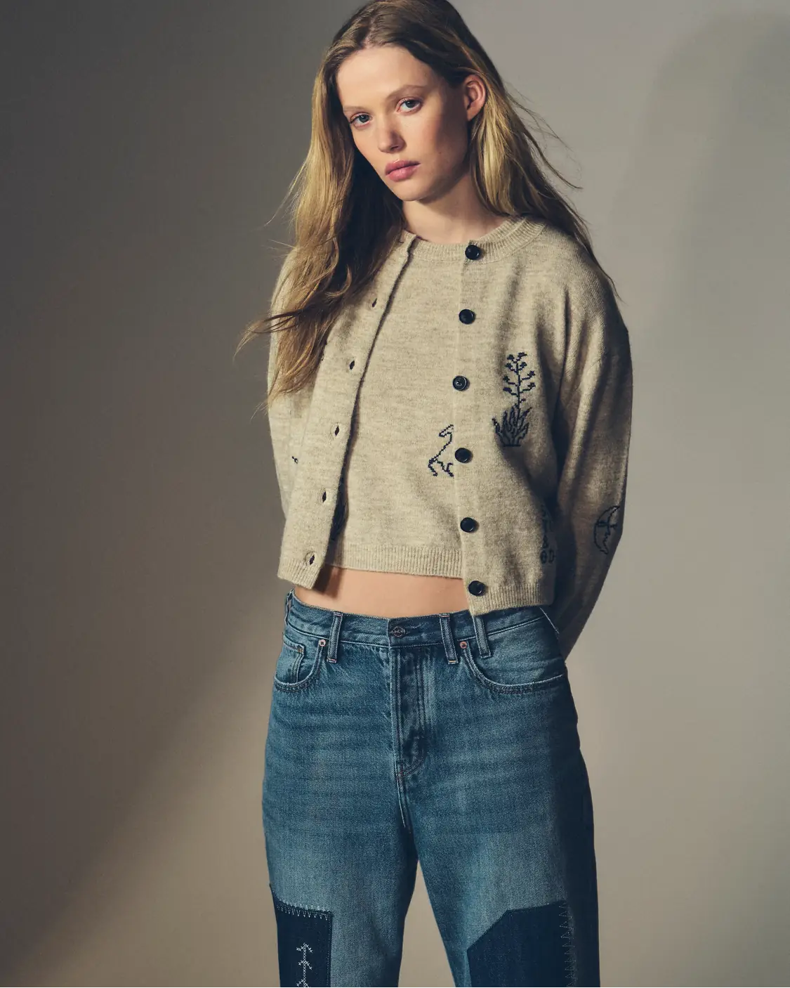 beige jacket showing wool fabric by Scotch & Soda