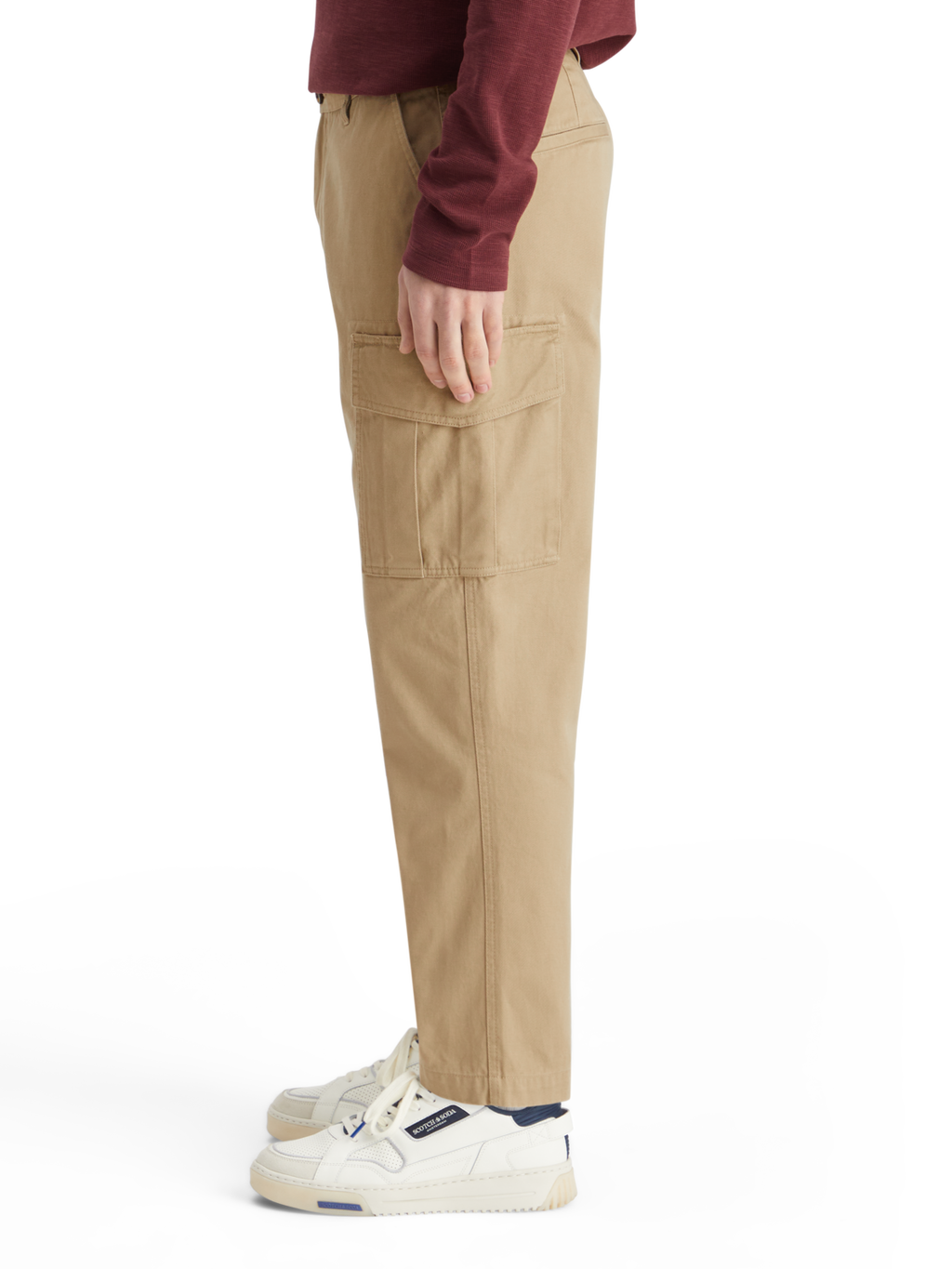 LOOSE TAPERED COTTON-TWILL CARGO PANT