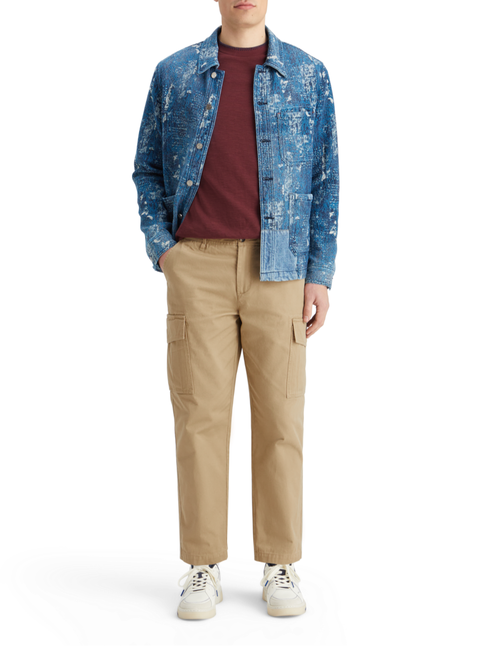 LOOSE TAPERED COTTON-TWILL CARGO PANT