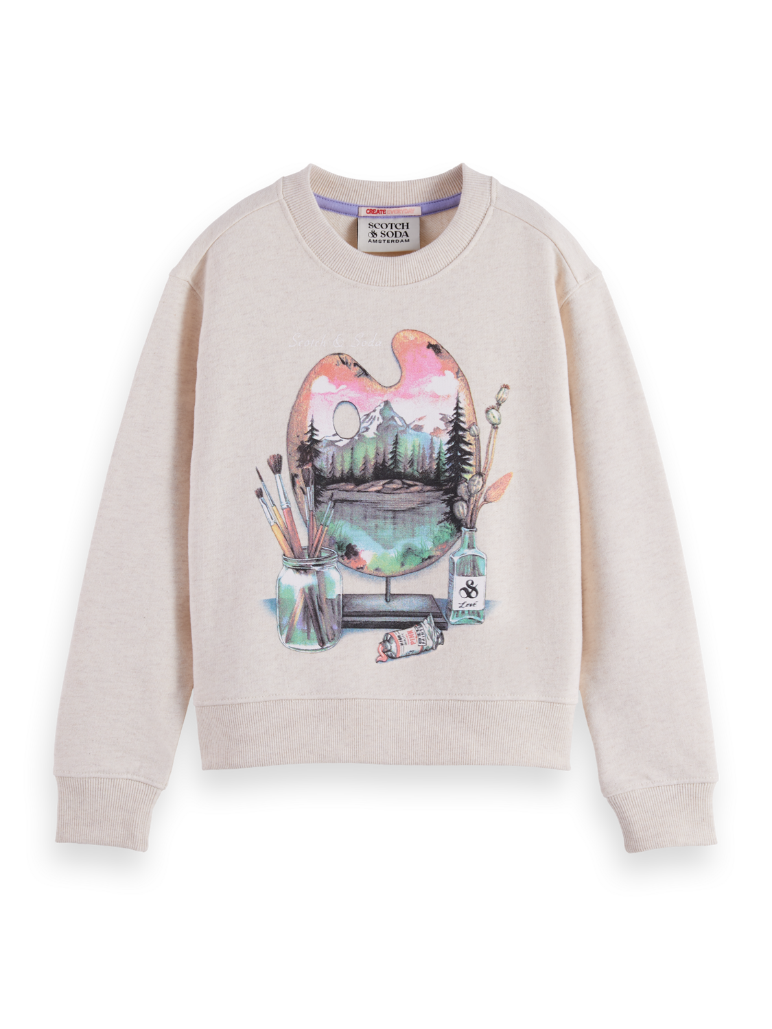 Girls Relaxed artwork crewneck sweatshirt