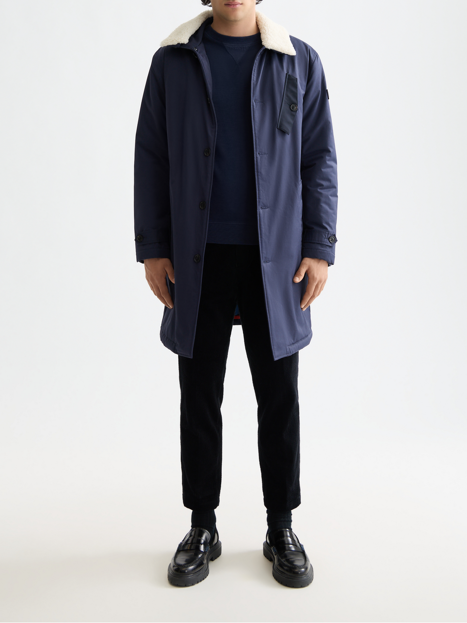 Teddy collar coat