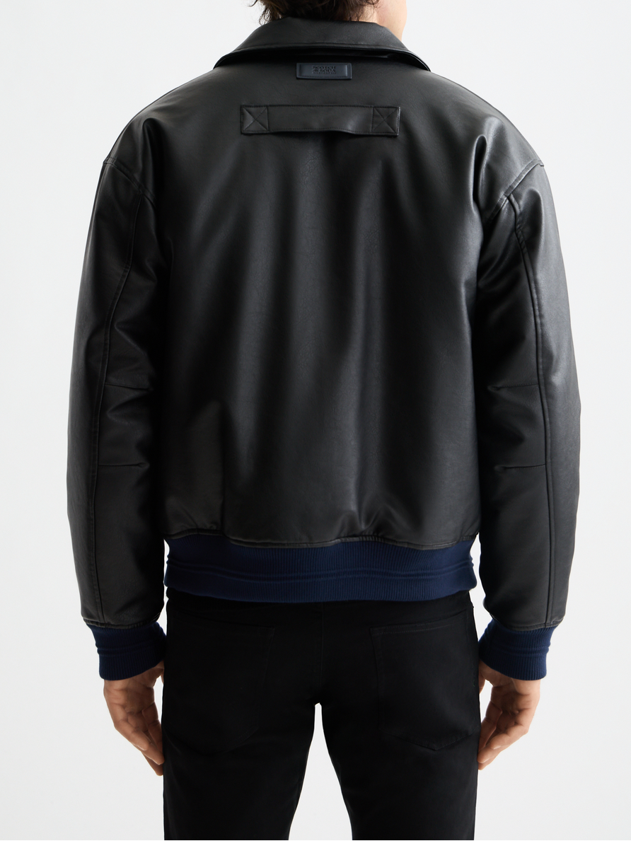 Vegan leather puffer