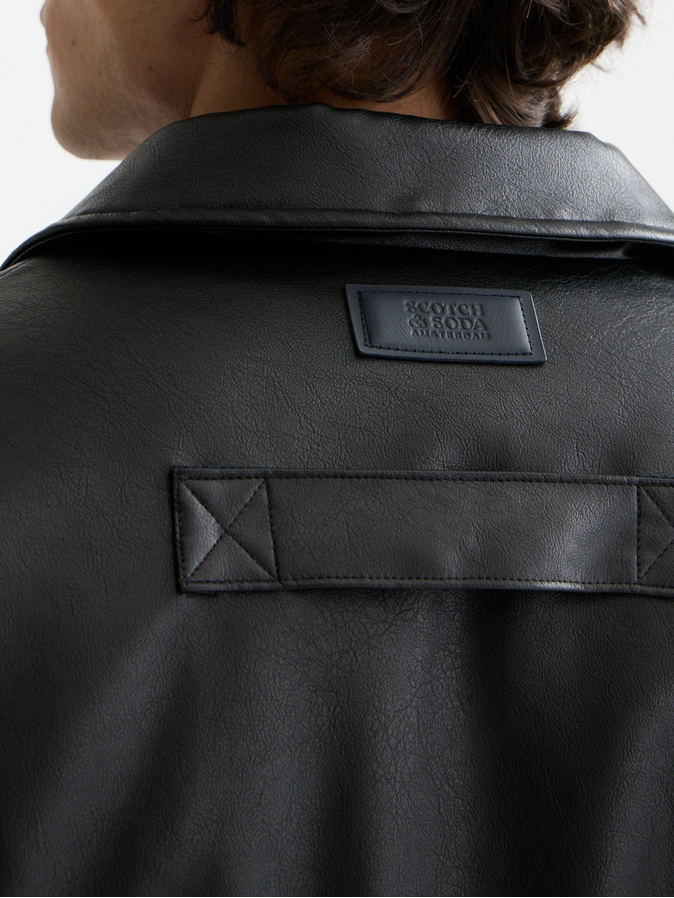 Vegan leather puffer