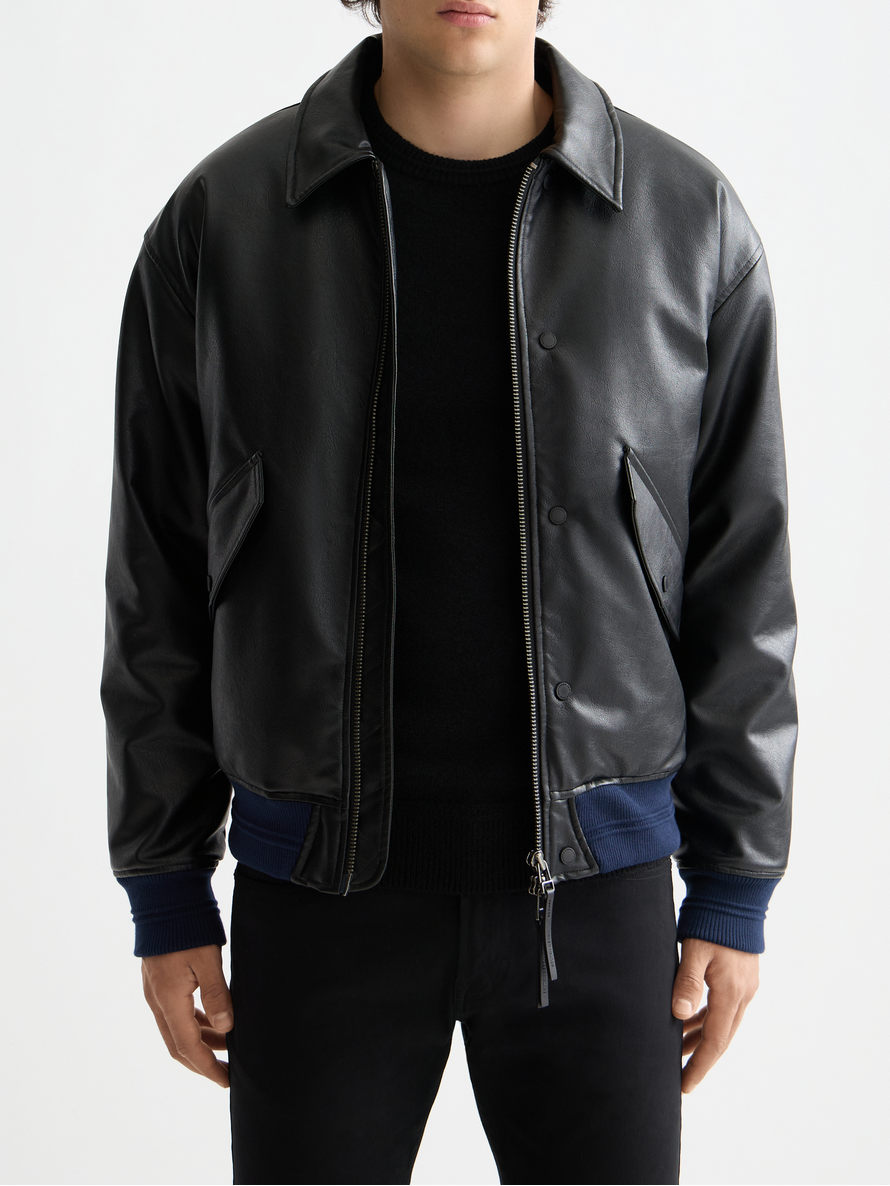 Vegan leather puffer