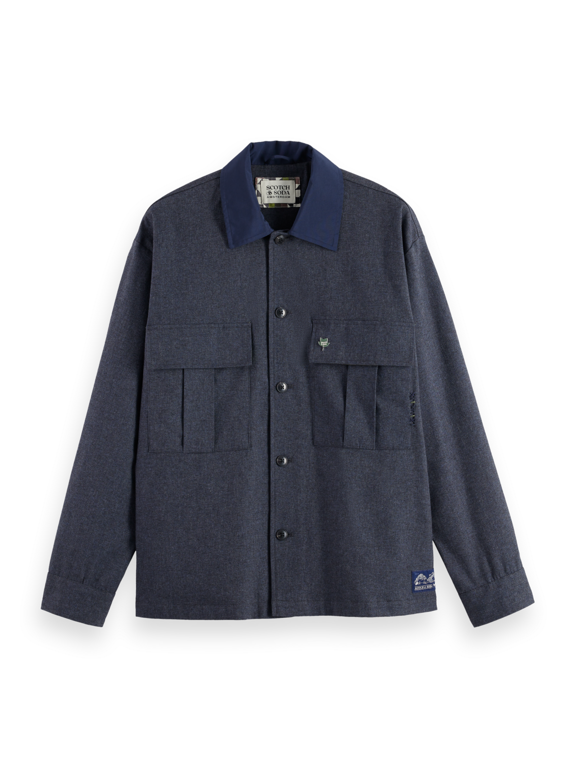 Melange army overshirt